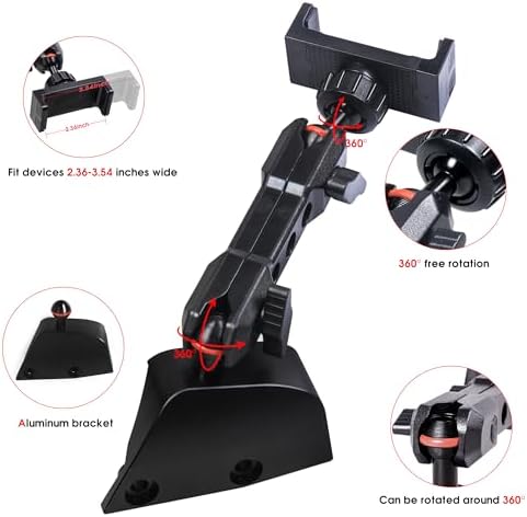 BESTAOO Premium Adjustable Dash Phone Mount for 2021-2025 Ford Bronco – Essential Driver-Side Cell Phone Holder for Effortless Navigation & Communication – Superior Stability with Universal Smartphone Compatibility