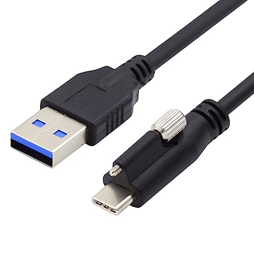 High-Speed 8 M USB 3.0 to USB C Locking Connector Data Cable for Industrial Cameras – Enhanced Signal Integrity with Repeater Chipset for Reliable Connectivity and Optimal Performance