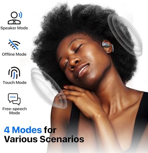 OWS 3-in-1 Advanced AI Translation Earbuds – Effortless Real-Time Communication in 144 Languages for Travelers, Business Professionals, and Language Learners, Ergonomically Designed for Comfort with Long Battery Life and Seamless Bluetooth Connectivity