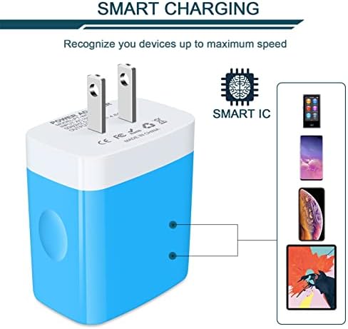 AILKIN 4.8 A Multi-Port USB Wall Charger – Ultimate Fast Charging Station for i Phone 15/14/SE/13/12/11 Pro Max & Samsung S23/S22 – Compact Power Hub with Built-in Safety Features for Home, Office & Travel