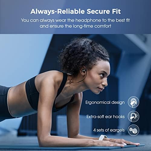 Ultimate Sport Bluetooth Earbuds with CVC 6.0 Noise Cancellation – 16-Hour Deep Bass Playtime, IPX7 Waterproof Design, and Secure Fit Ear Hooks for Unmatched Performance in Bold Red, Perfect for Active Lifestyles