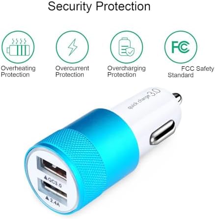 Rapid Charge Dual Port Car Charger – 30 W 5.4 A USB Adapter for Smartphones & Tablets – Universal Compatibility for i Phone, Samsung, LG & More – Compact Travel-Friendly Design with Overcharge Protection Features – Efficient Power Delivery for On-the-Go Charging