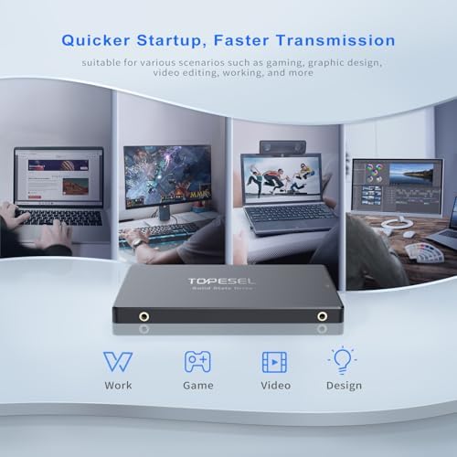 TOPESEL 240 GB SATA III 2.5″ Internal SSD – Lightning-Fast Solid State Drive with 3 D NAND Technology for Laptop, Tablet, and Desktop Upgrades – Experience Enhanced Speed and Reliability Up to 500 MB/s