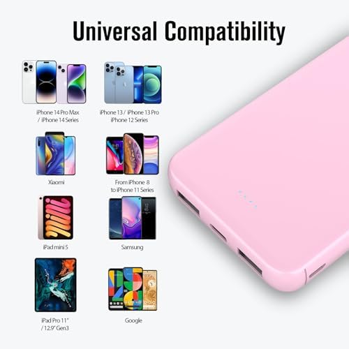 VANYUST 10000 m Ah Portable Power Bank – Ultra-Fast USB-C Charger for i Phone 16, Samsung S22, Google Devices – Slim, Lightweight Design for On-the-Go Power – Enhanced Compatibility for All Your Charging Needs