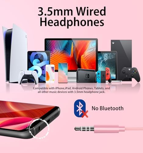 Premium Wired Earbuds with Microphone – Hi-Fi Stereo In-Ear Headphones for Powerful Bass & Crystal Clear Audio – Compatible with i Phone, Android & Most 3.5 mm Devices (Blue) – Ergonomically Designed for Comfort and Enhanced Daily Listening Experience