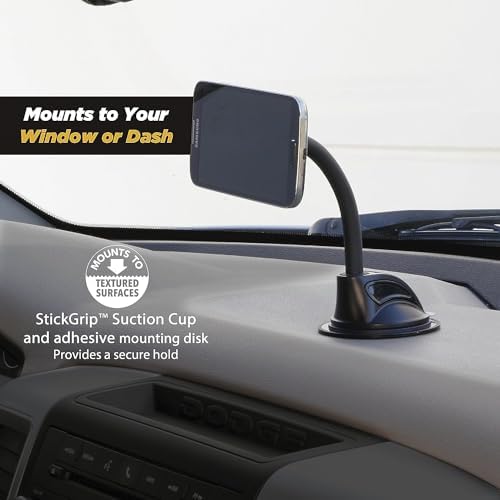 Scosche MXDM Ultra-Strong Magnetic Car Phone Holder – Secure Dashboard Mount for i Phone, Samsung & All Smartphones – Effortless Hands-Free Navigation & Enhanced Driving Safety with Durable Metal Plate