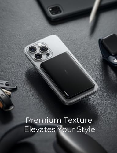 LISEN 0.3-Inch Ultra Slim Mag Safe Portable Charger for i Phone – 5000 m Ah Wireless Battery Pack for Effortless Travel Charging – Essential Magnetic Power Bank Compatible with i Phone 16 Pro Max/15/14/13/12 – Fast Charging, Lightweight Design for On-the-Go Convenience