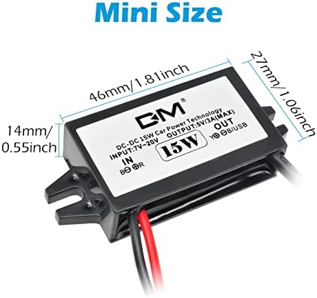 Aideepen Dual-Pack 24 W DC-DC Converter Module – High-Efficiency 12 V/24 V to 5 V USB-A Car Charger for Rapid Device Charging and Universal Compatibility in Automotive Applications