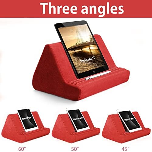 Elevate Your Viewing Experience with the Soft Blues Adjustable Pillow Stand: Ultimate Hands-Free Comfort for Tablets, E-Readers, and Smartphones – Perfect for Cozy Couch or Bedtime Use with Convenient Storage Pocket and Customizable Angles for Optimal Relaxation