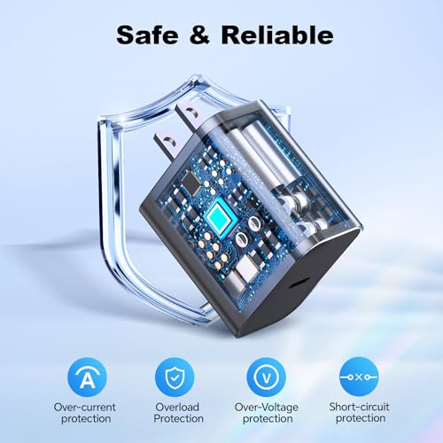 Ultra-Fast USB-C Wall Charger Duo for i Phone 16/15 – Includes Two 10 FT Type C Cables for Maximum Convenience and Versatile Device Compatibility – Ideal for S24 Ultra – Built-In Safety Features and Robust Design for Everyday Use