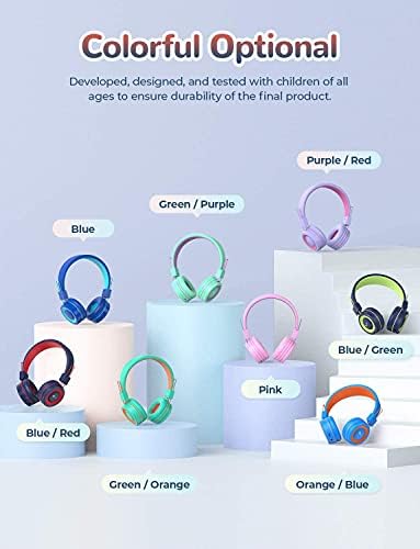 Stylish Pink i Clever BTH02 Kids Bluetooth Headphones – Unmatched 93-Hour Playtime, Lightweight & Foldable Design for Easy Portability, Fast Type-C Charging, Advanced Bluetooth 5.4 Connectivity, Safe Volume Limiting for Young Learners, Perfect for Music, Audiobooks, and School Use – Your Child’s Ultimate Audio Experience