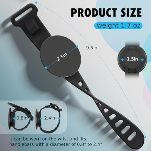 Stroller Phone Holder Steering Wheel Phone Holder Mount with Adjustable Strap,Fit for GYM, Stroller, Wrist, Shopping Cart, Exercise Bikes, Magnetic Adapter for Magsafe iPhone Android Phone Accessories – Enhanced Compatibility and Speed