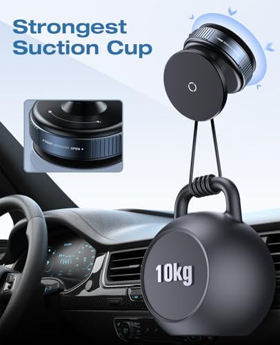 Revolutionary 360° Adjustable Suction Cup Phone Mount – Magnetic Holder for Car, Gym, and Smooth Surfaces, Universal Compatibility with All Smartphones Including i Phone for Ultimate Hands-Free Convenience and Safety