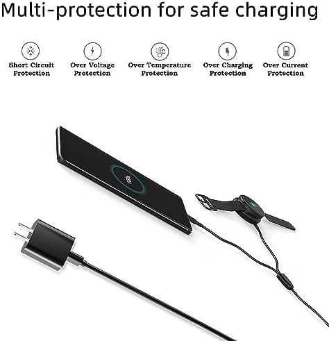 Ultimate 2-in-1 Samsung Galaxy Watch Charger Cable with 20 W Power Adapter | Magnetic USB-C Fast Charging Cord for Galaxy Watch 6/7/Ultra, 5/5 Pro, 4/4 Classic, 3, Active 2/1 | Enhanced Compatibility and Speed for Smartwatch Efficiency