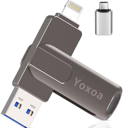 Unlock Ultimate Storage: MFi Certified 512 GB Flash Drive for i Phone & i Pad – High-Speed Data Transfer & Backup Solution for i OS, Android, and PC (Sleek Silver) – Effortless File Sharing & Memory Expansion