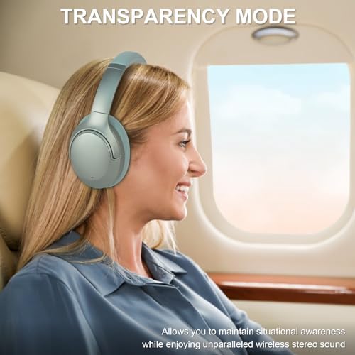 Transform Your Soundscape with T-fun NC50 Over-Ear Headphones – Cutting-Edge Bluetooth 5.3, 65-Hour Battery Life, Adaptive Noise Cancelling, and Tailored EQ Settings for Ultimate Listening Pleasure and Gaming Precision
