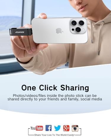 64 GB Multi-Port Photo Stick – USB C & USB A Flash Drive for i Phone, i Pad & Android – Effortless Data Transfer & Instant Storage Expansion – High-Speed Memory Storage Solution for Travelers & Content Creators – No Apps Needed, Plug & Play Convenience