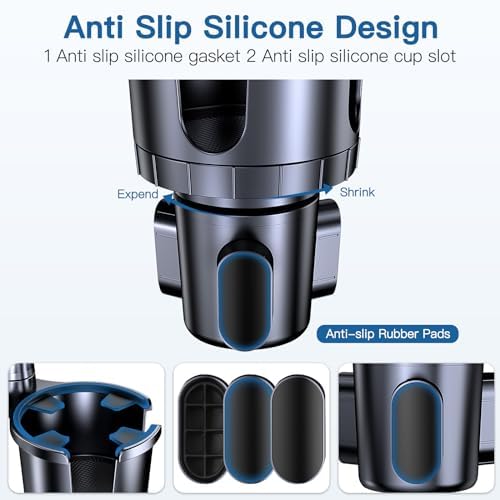 Transform Your Drive with the Ultimate 2-in-1 Adjustable Cup Holder Mount for Phones & Tablets – 360° Rotating Arm for Perfect Viewing Angles, Compatible with All Smartphones and i Pads, Ideal for Hands-Free Navigation and Entertainment While On the Road