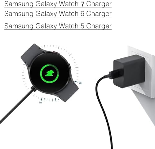 Premium 6 FT Magnetic Charging Cable for Samsung Galaxy Watch 6/7/Ultra – Rapid Charge Solution with Strong Magnetic Hold, Enhanced Flexibility, and Compact Design for Smartwatch Enthusiasts on the Move