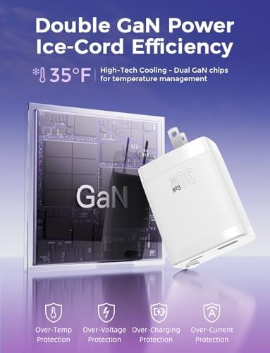 Power Up Anywhere: 30 W Retractable Wall Charger with USB-C Cable – 3-in-1 Travel Essential for i Phone 15/16, i Pad, LG & Samsung Devices – Fast Charging Dual USB Ports for Ultimate Efficiency and Portability