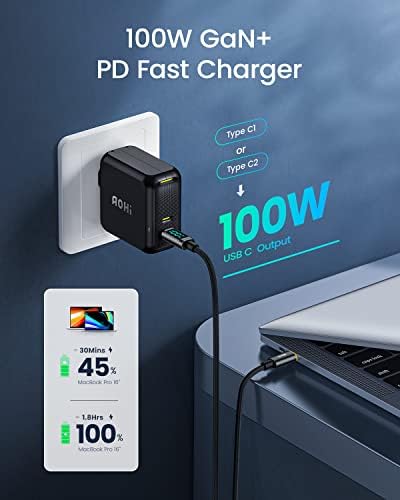 Revolutionary AOHI Magcube 140 W USB-C Charger with PD3.1 Technology – Ultimate 3-Port Ga N+ Fast Charging Adapter for Laptops, Tablets, and Smartphones – Compact Foldable Design for Mac Book Pro, Dell XPS, i Pad Pro, i Phone 15 Pro – Enhanced Safety Features and Smart Charging Indicators – Superior Overheating Protection with AOHICE 3.0 Temperature Control Technology – Perfect for Multi-Device Users Seeking Efficiency and Reliability – Streamline Your Charging Experience with Cutting-Edge Compatibility and Performance