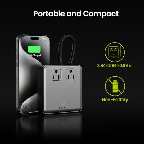 Ultimate 6-in-1 Ga N Charging Station – 100 W Power Strip with 2 AC Outlets, 3 USB-C, and 1 USB-A Port for Fast, Efficient Charging at Home, Office, or Travel – Versatile 5 ft Cord for Unmatched Flexibility and Device Compatibility