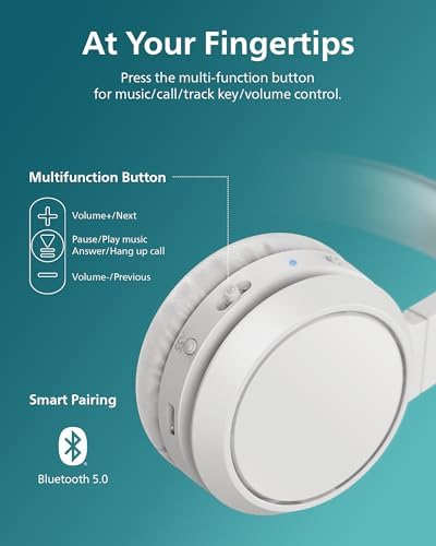 PHILIPS H4205 On-Ear Wireless Bluetooth Headphones – Unleash Your Music with Enhanced BASS Boost, 32 mm Drivers, and 29-Hour Battery Life – Lightweight Comfort and Fast Charging for All-Day Listening in Stylish Blue – Perfect for Commuting, Workouts, and Home Relaxation