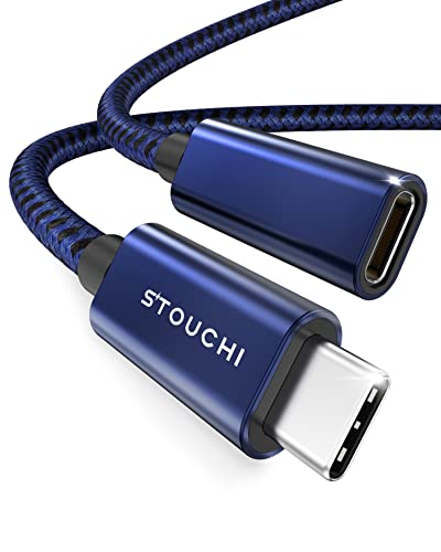 Stouchi 6.6 FT USB-C Extension Cable – Type C 3.1 Male to Female, Ultra-Fast Charging & Data Transfer for PSVR2, Galaxy S23, i Pad Mini/Pro, Mac Book Air M1/M2, and Mag Safe – Enhanced Connectivity & Durability for Gaming and Streaming
