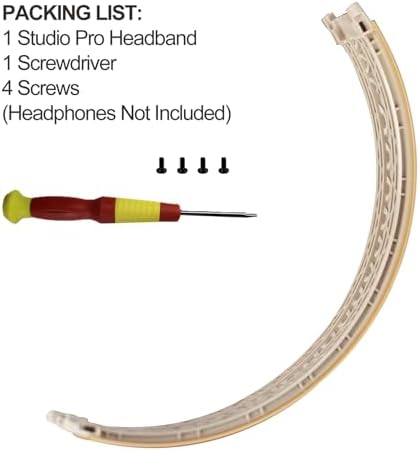 Upgrade Your Audio: Aiivioll Studio Pro 2023 Headband Replacement Kit for Studio Pro (A2924) & Studio 3 (A1914) Wireless Bluetooth Headphones – Durable Black Design for Enhanced Performance and Comfort, Easy DIY Installation