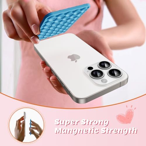 Transform Your Content Creation with the Ultimate Magnetic Phone Mount for Mag Safe Cases – Versatile Silicone Holder for i Phone & Android, Perfect for Selfies, Vlogging, and Shower Streaming – Trendy Light Blue Accessory for Tik Tok Creators and Influencers Seeking Effortless Hands-Free Use