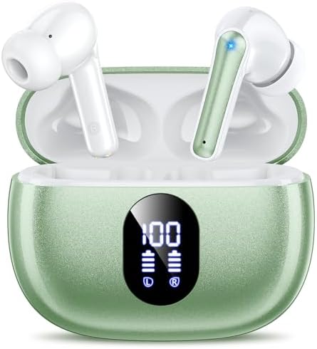 Elevate Your Audio Experience with ZZU 2025 Wireless Earbuds – Superior Big Bass Sound, Ultra-Lightweight Bluetooth Design, Extended 48-Hour Battery Life, IPX7 Waterproof for Active Lifestyles, AI-Enhanced Hands-Free Calling, Seamless Compatibility with i Phone & Android Devices for Music Lovers and Professionals