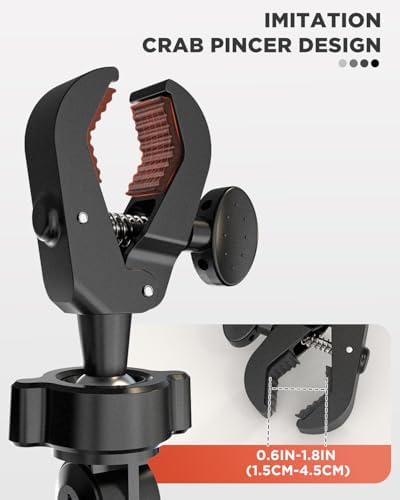 IPOW 360° Rotatable Rearview Mirror Phone Holder – Adjustable Auto Clamp Car Mount for 4-7 Inch Smartphones, Effortless Multi-Angle Viewing for Enhanced Safety and Convenience while Driving