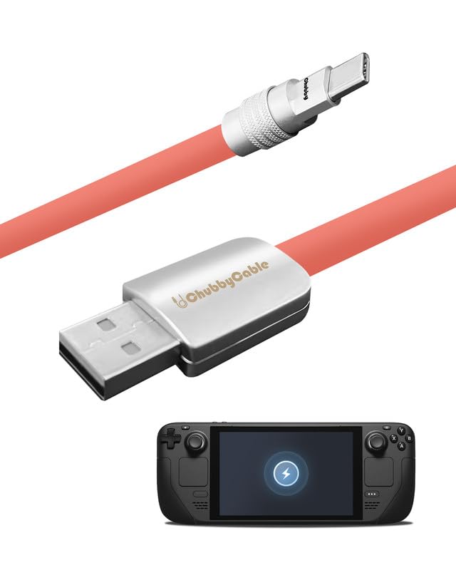 Ultimate 100 W USB Type C Fast Charging Cable for Steam Deck – 6.6 ft Durable Silicone Charger with Tangle-Free Design, Ideal for Gamers & Tech Lovers, Superior Power Delivery for All USB-C Devices