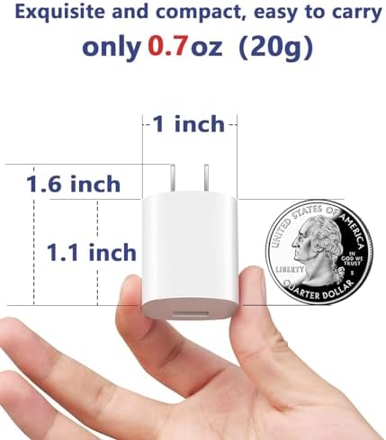 Compact USB Wall Charger – Universal 5 W Power Adapter for i Phone, Galaxy, LG, HTC, and More – Travel-Friendly Plug Cube for Fast & Safe Charging – Perfect for Home or On-the-Go Use – Enhanced Device Compatibility & Durability
