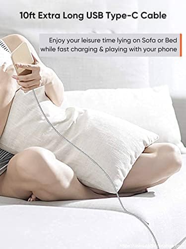 6.6 FT USB C to USB C Cable with LED Wattage Display – High-Speed 100 W PD Charging & Data Transfer, Durable Braided Design for i Pad, Mac Book, Galaxy S23/S22/S21, Pixel, Steam Deck, PS5 – Ultimate Connectivity Solution in Sleek Black