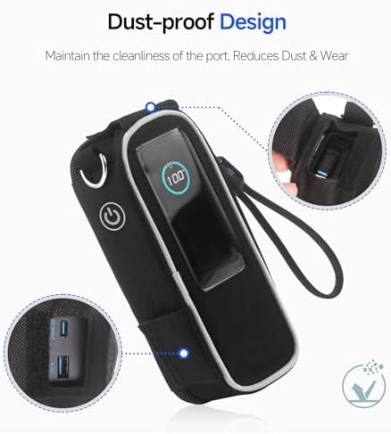 Premium Oxford Fabric Carrying Case for Anker Prime Power Bank (27,650 m Ah) – Ultimate Protection & Organization for Portable Charging Solutions, Travel-Ready Design with Extra Mesh Pocket for Cables and Accessories, Lightweight & Stylish Travel Case for Anker 250 W