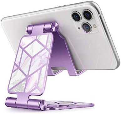 i-Blason Cell Phone Stand for Desk, Cell Phone Holder, Fits All Smart Phones, iPhone 16 15 14 13 Pro Max, Foldable Phone Stand Holder, Marble – Enhanced Compatibility and Speed