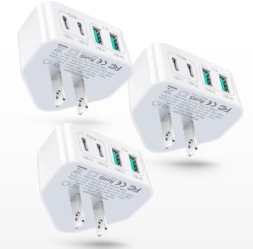 40 W 4-Port USB C Fast Charger Block – Superior Multi-Device Power Delivery Adapter for i Phone 16/15 Plus, Samsung Smartphones & Tablets – Compact Wall Charger for Efficient Rapid Charging & Universal Device Compatibility