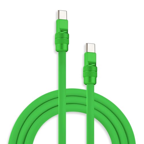 Chubbycable Chubby 2.0 Premium Fast Charging Cable – 240 W Power Delivery, 4.9 ft Type-C to Type-C Silicone Cord, Tangle-Free Design in Eye-Catching Red for Optimal Data Transfer and Enhanced Durability