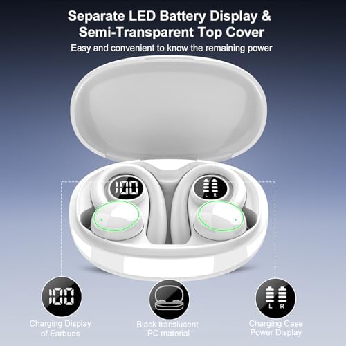 Ultimate Wireless Earbuds with Bluetooth 5.3 – Sport-Ready Headphones Featuring Advanced ENC Noise Cancellation, 48-Hour Battery Life, Secure Fit Earhooks, Deep Bass Sound, and IP7 Waterproofing for Peak Performance – Sleek Black Design for Active Users