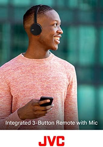 JVC HA-S23 W On-Ear Bluetooth Headphones – Ultra-Lightweight, Foldable Design with 17-Hour Battery Life for Effortless Listening – Versatile Compatibility for All Devices (Vibrant Blue)