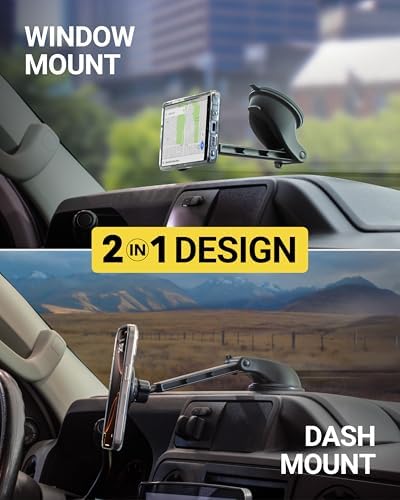 Scosche SMS1 ODVR-1 Magic Mount: 5-in-1 Mag Safe Magnetic Phone Holder for Hands-Free Driving – Versatile Car Vent, Dashboard & Floating Screen Mounts Compatible with i Phone 12-16, Secure Grip & 360-Degree Rotation for Optimal Viewing