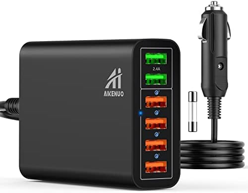 High-Power 96 W Multi-Port USB Car Charger with 4 Quick Charge 3.0 Ports – Rapid Charging Solution for Smartphones and Tablets in 12 V-24 V Vehicles – Smart Compatibility & Advanced Safety Features for Effortless On-the-Road Power Management