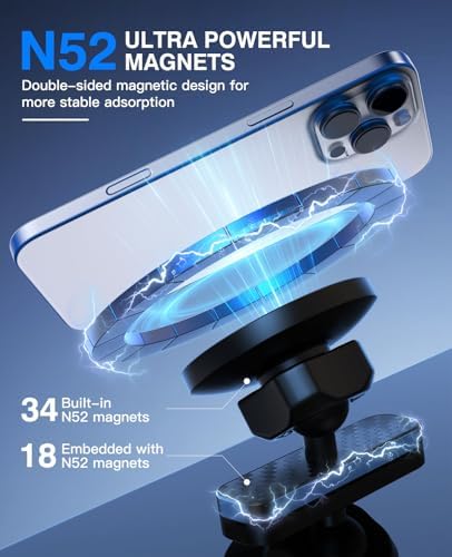 Innovative Mo Ko Dual Magnetic Phone Holder: 360° Adjustable Mount for i Phone 12-16 Series & Mag Safe – Portable Gym Accessory for Workouts, Golf Carts, and Cars – Ultimate Stability and Versatile Design for Fitness Enthusiasts