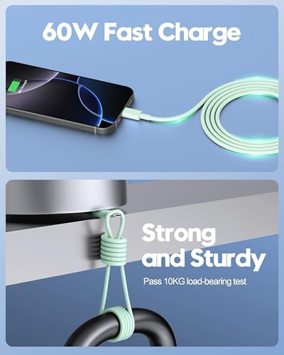 20 W Fast Charger Bundle for i Phone 16 Series & i Pad Models – Dual USB-C Wall Charging Blocks with 3 FT Cable for Lightning-Fast Device Power-Up and Enhanced Compatibility with Air Pods – Ideal for Busy Lifestyles and Travel