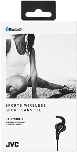 JVC Black and Yellow Wireless Sport Headphones – Water-Resistant Bluetooth Earbuds with Locking Ear Fit for Active Lifestyles – Sweatproof and Secure for Athletes – Ultimate Audio Experience for Workouts and Outdoor Activities