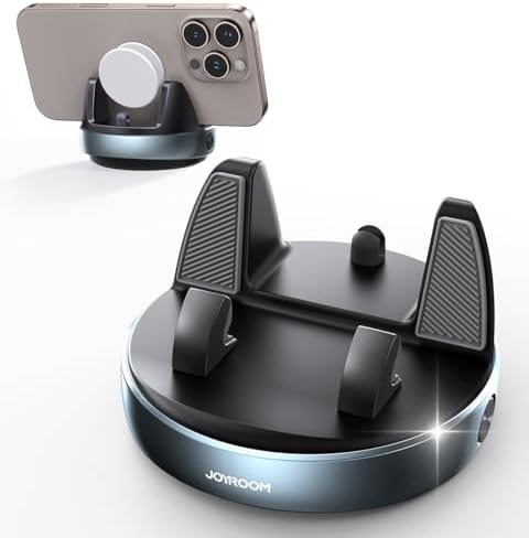 JOYROOM 360° Rotating Car Phone Holder – Anti-Slip Dashboard Mount for Seamless Smartphone & GPS Integration – Sun Glare Blocking for Clearer Navigation – Universally Compatible with Pop Grips & Mobile Devices – Superior Stability for a Safe Driving Experience