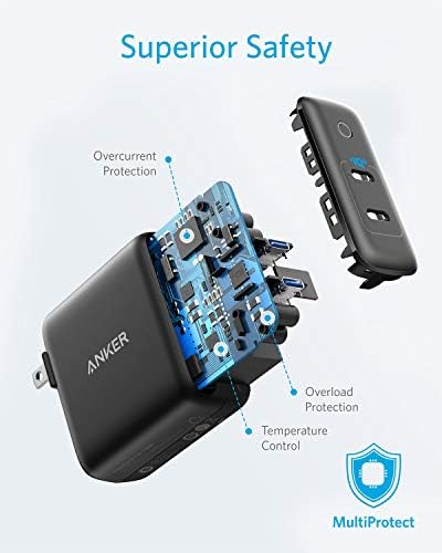 Anker Power Port III Duo 40 W USB-C Fast Charger – Dual-Port, Foldable Travel Charger with Power IQ 3.0 for i Phone 15 Series, Galaxy, Pixel, i Pad & More – Optimal Charging Speed & Enhanced Device Compatibility