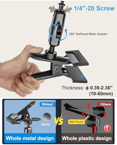 Premium Metal Sun Visor Smartphone Holder – Versatile 360-Degree Rotating Clamp for Seamless Access – Compatible with i Phone 16, 15, 14, 13, 12 & Android Devices – Quick Tool-Free Installation for Safe, Hands-Free Driving Experience