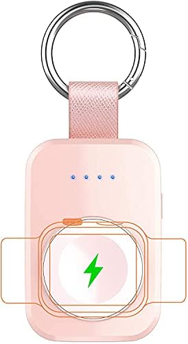 i.VALUX Compact Wireless Charger for Apple Watch – Keychain-Friendly 1000 m Ah Power Bank, Fast Magnetic Charging for Series 10/9/8/Ultra/7/6/5/4/3/2/SE – Perfect Travel Companion & Birthday Gift for Her – Sleek White Design